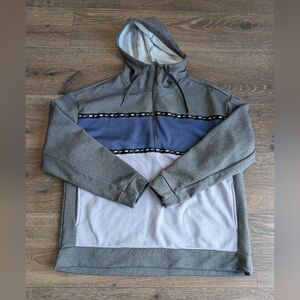 Nike Quarter Zip Pullover Hoodie Women’s M Gray Navy Lavender Athleisure